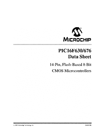 DataSheet PIC16F630 pdf